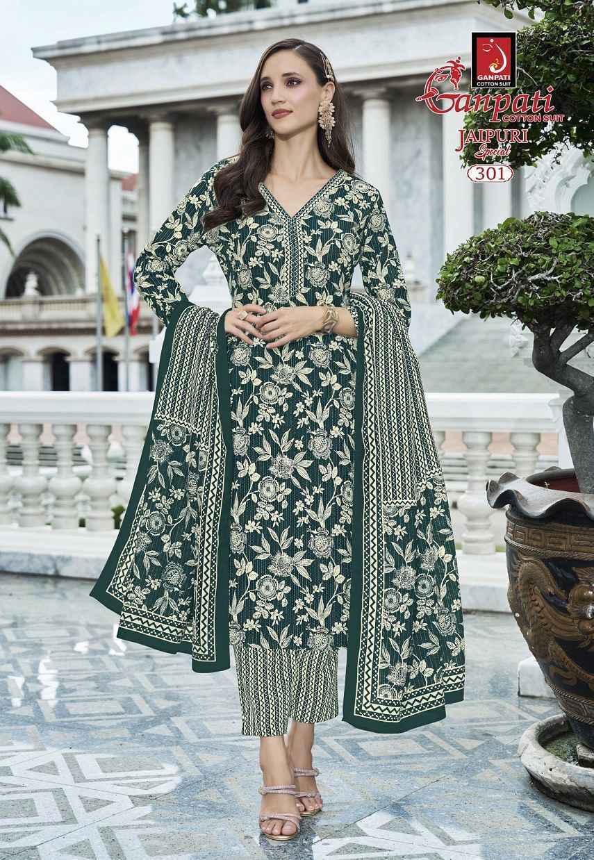 Ganpati Jaipuri Special Vol-14 Readymade Cotton Dress (15 pcs Catalogue)