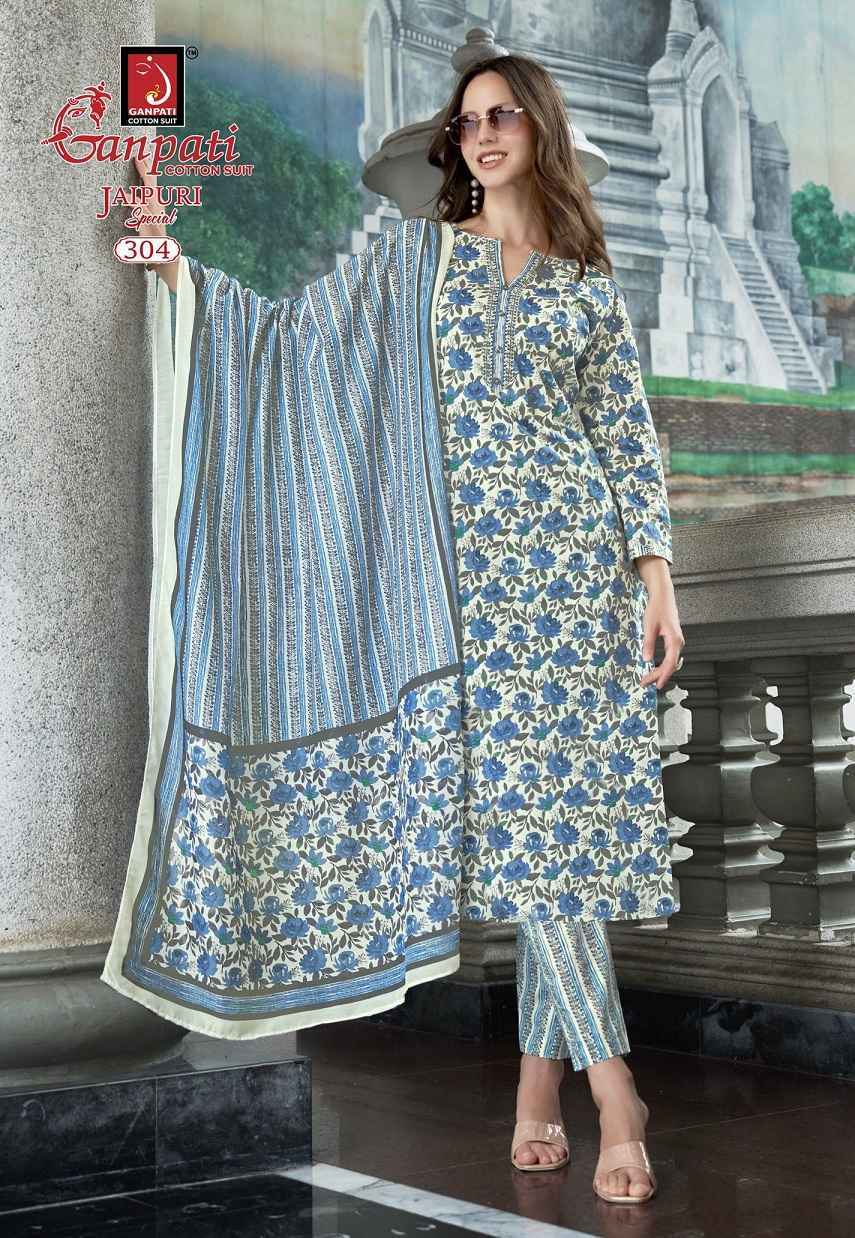 Ganpati Jaipuri Special Vol-14 Readymade Cotton Dress (15 pcs Catalogue)