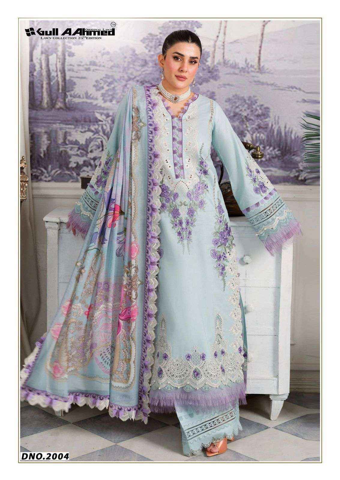 Gull Aahmed Azure Vol-2 Lawn Cotton Dress Material (6 pcs Catalogue)