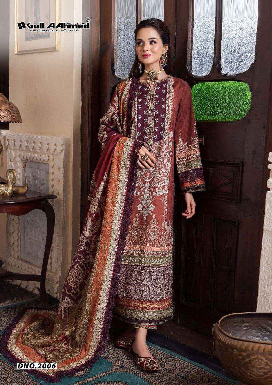 Gull Aahmed Azure Vol-2 Lawn Cotton Dress Material (6 pcs Catalogue)