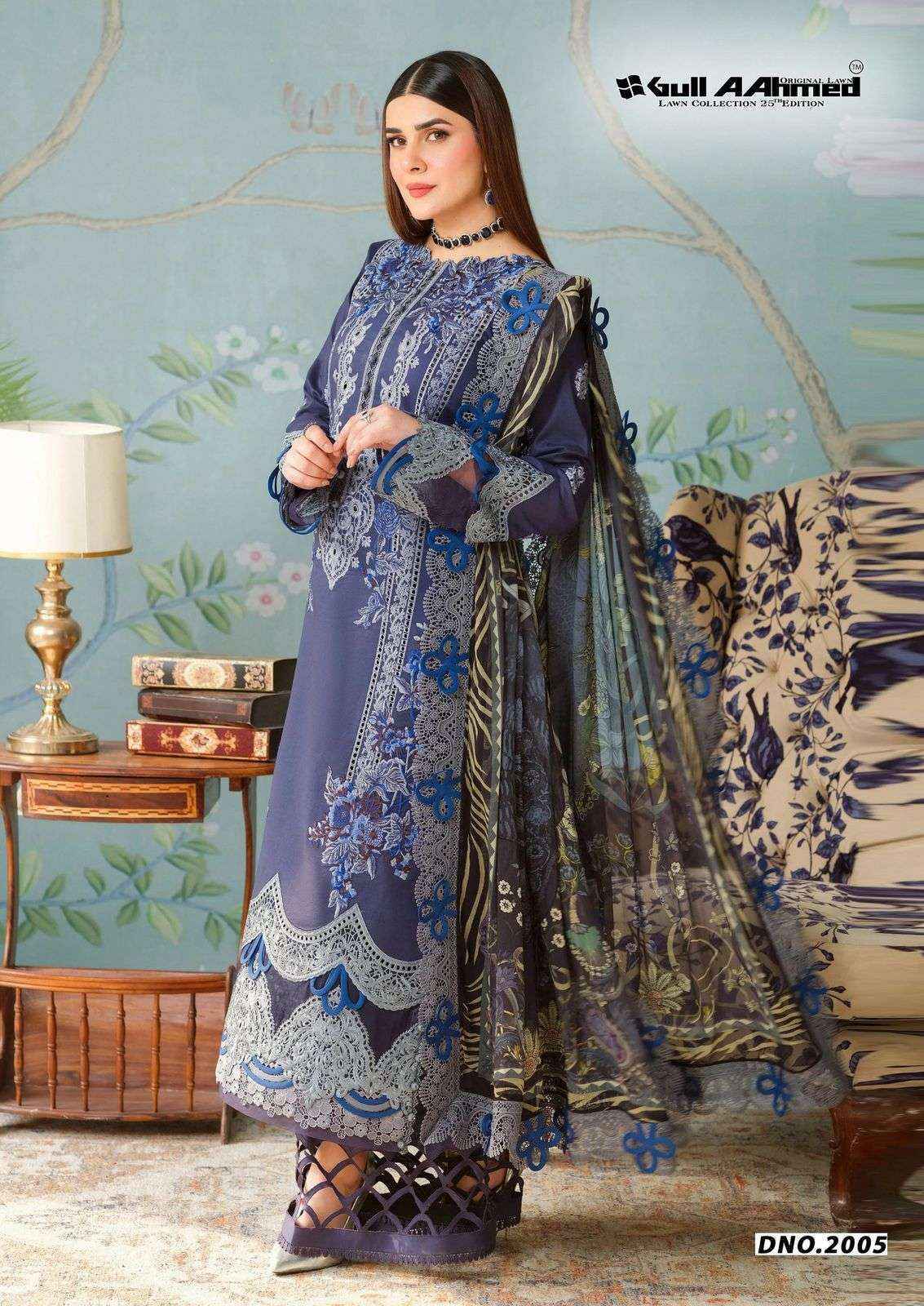 Gull Aahmed Azure Vol-2 Lawn Cotton Dress Material (6 pcs Catalogue)