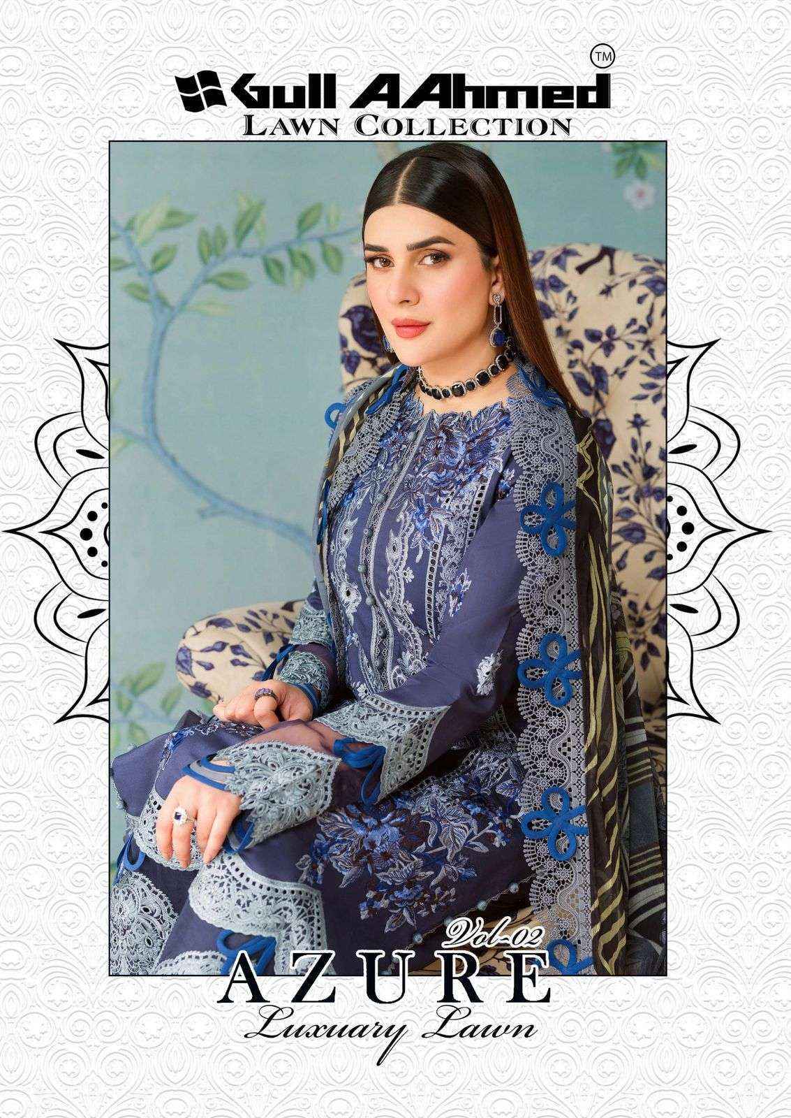 Gull Aahmed Azure Vol-2 Lawn Cotton Dress Material (6 pcs Catalogue)