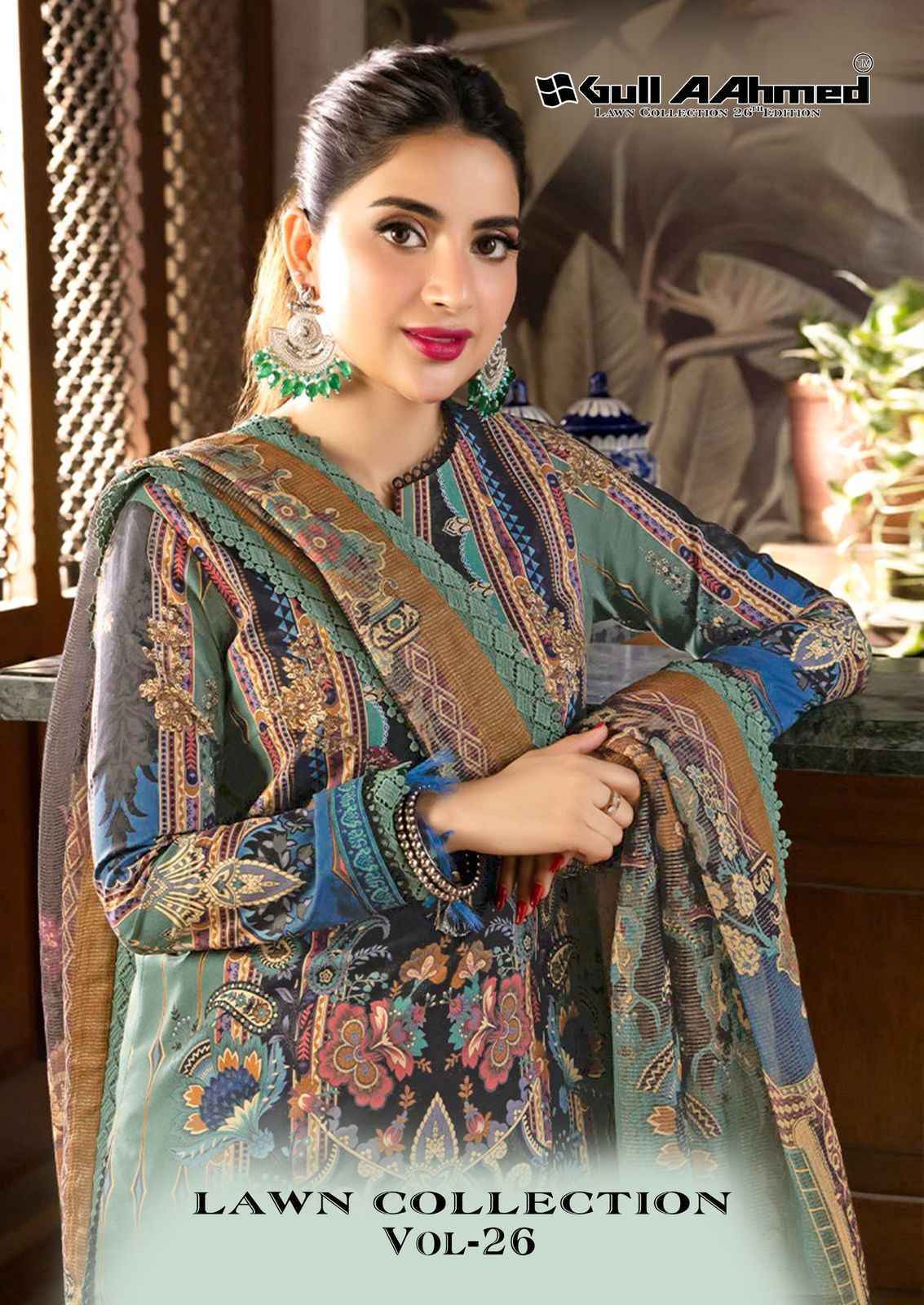 Gull Aahmed Lawn Collection Vol 26 Lawn Cotton Dress Material 6 pcs Catalogue