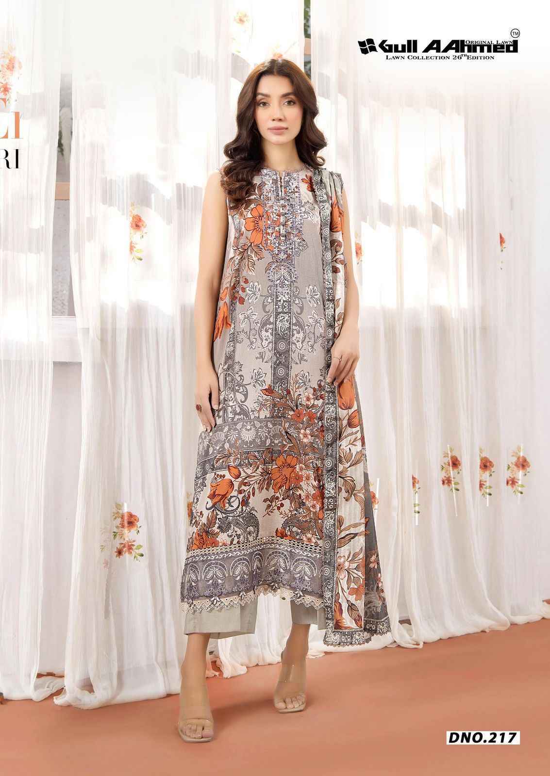 Gull Aahmed Lawn Collection Vol 26 Lawn Cotton Dress Material 6 pcs Catalogue