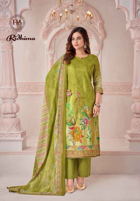 Harshit Fashion Ridhima Zam Cotton Dress Material (6 pcs Catalogue)