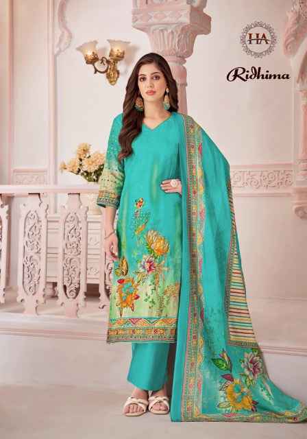 Harshit Fashion Ridhima Zam Cotton Dress Material (6 pcs Catalogue)