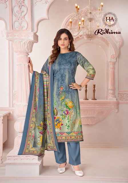 Harshit Fashion Ridhima Zam Cotton Dress Material (6 pcs Catalogue)