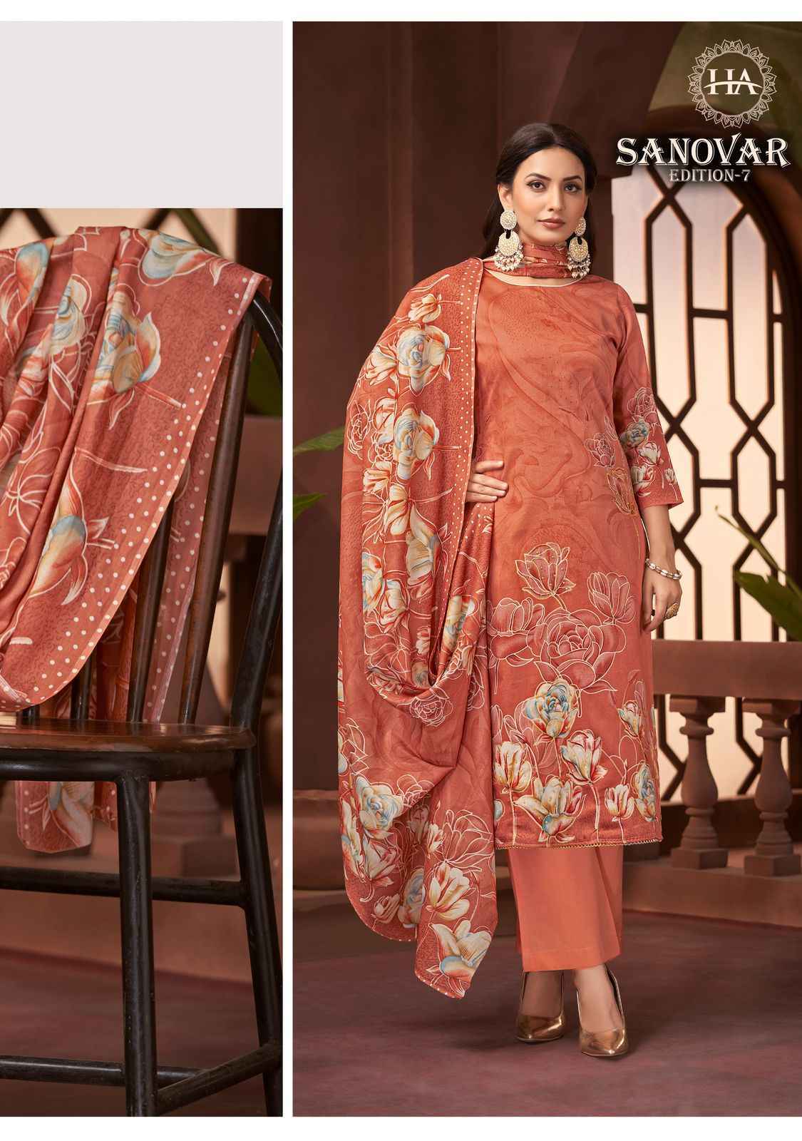 Harshit Fashion Sanovar Edition-7 Zam Cotton Dress Material (6 pcs Catalogue)
