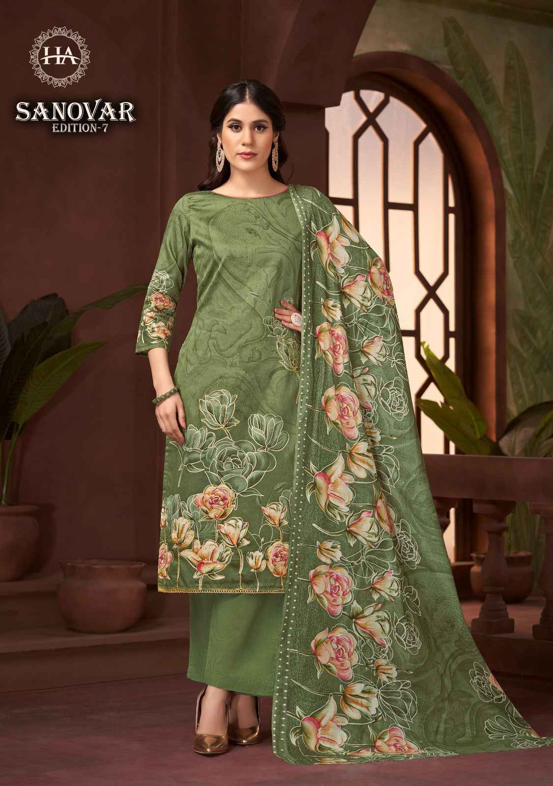 Harshit Fashion Sanovar Edition-7 Zam Cotton Dress Material (6 pcs Catalogue)