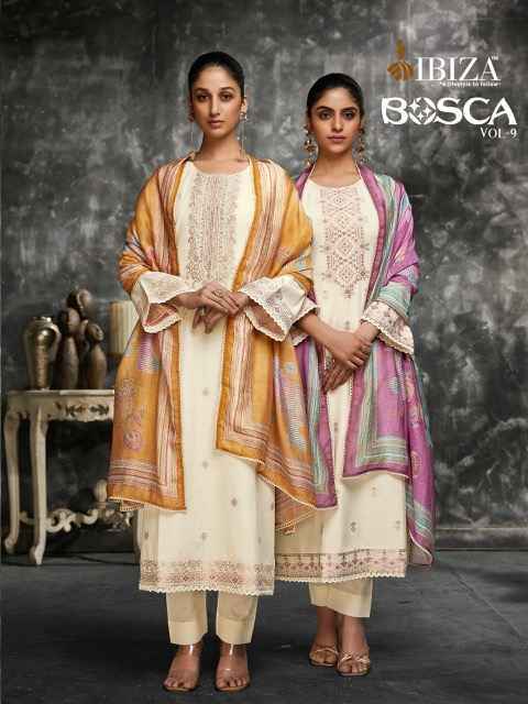 Ibiza Bosco Vol-9 Lawn Cotton Dress Material (4 Pc Catalogue)