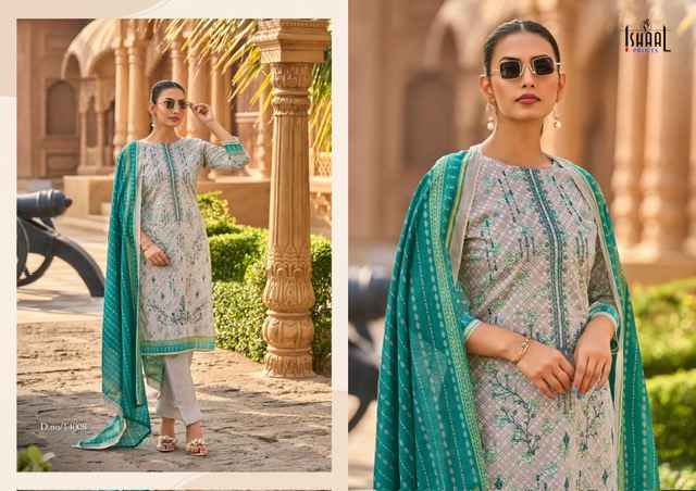 Ishaal Embroidered Vol 14 Lawn Cotton Dress Material 10 pcs Catalogue