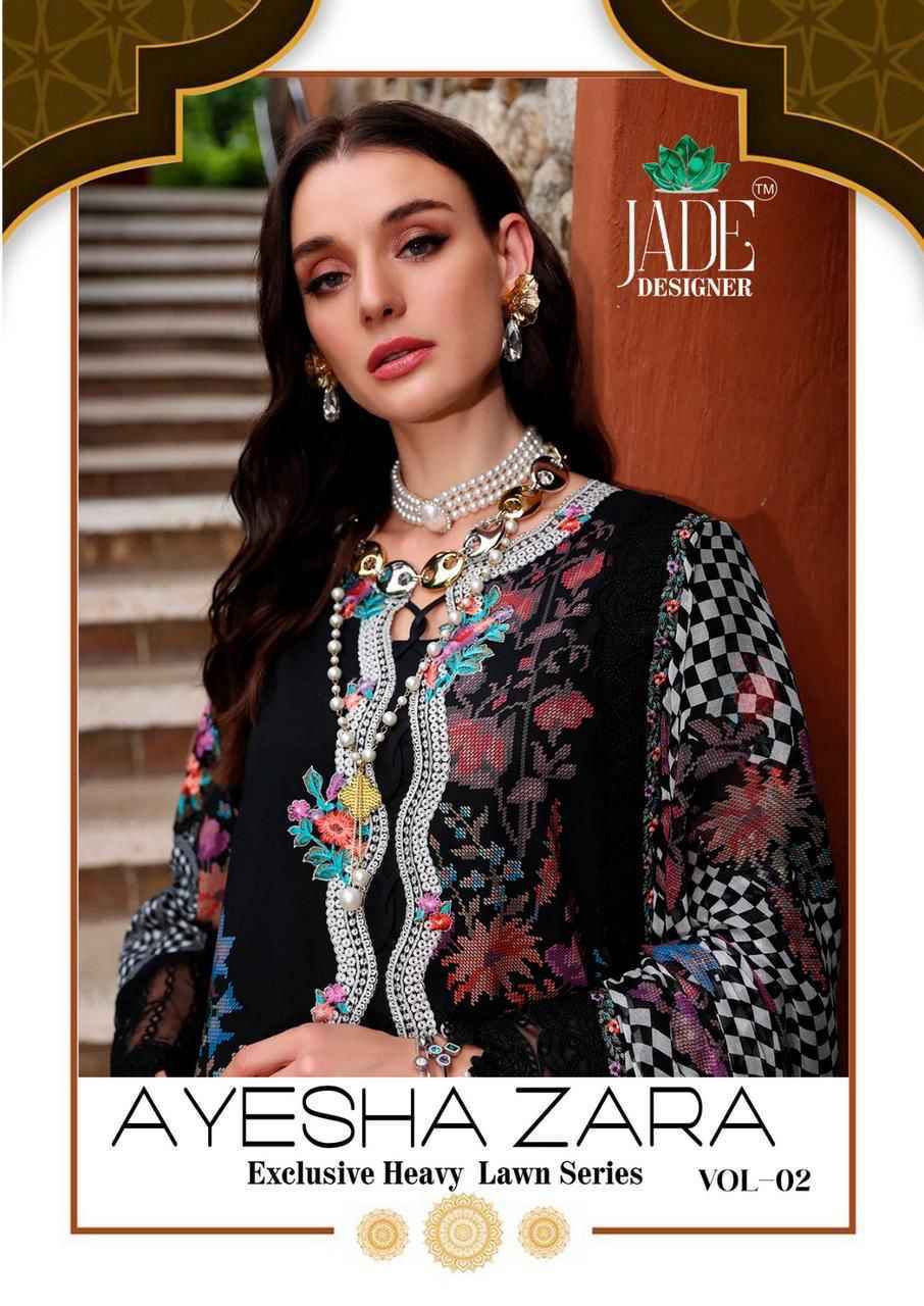 Jade Ayesha Zara Vol 2 Lawn Cotton Dress Material 6 pcs Catalogue