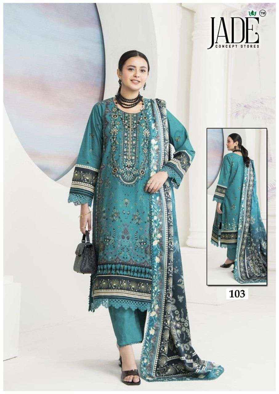 Jade Chevron Vol-11 Readymade Lawn Cotton Dress (6 Pcs Catalogue)