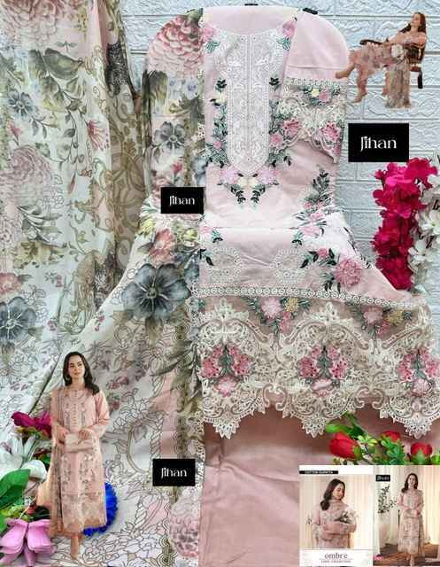 Jihan Ombre Cotton Dress Material (3 pcs Catalogue)