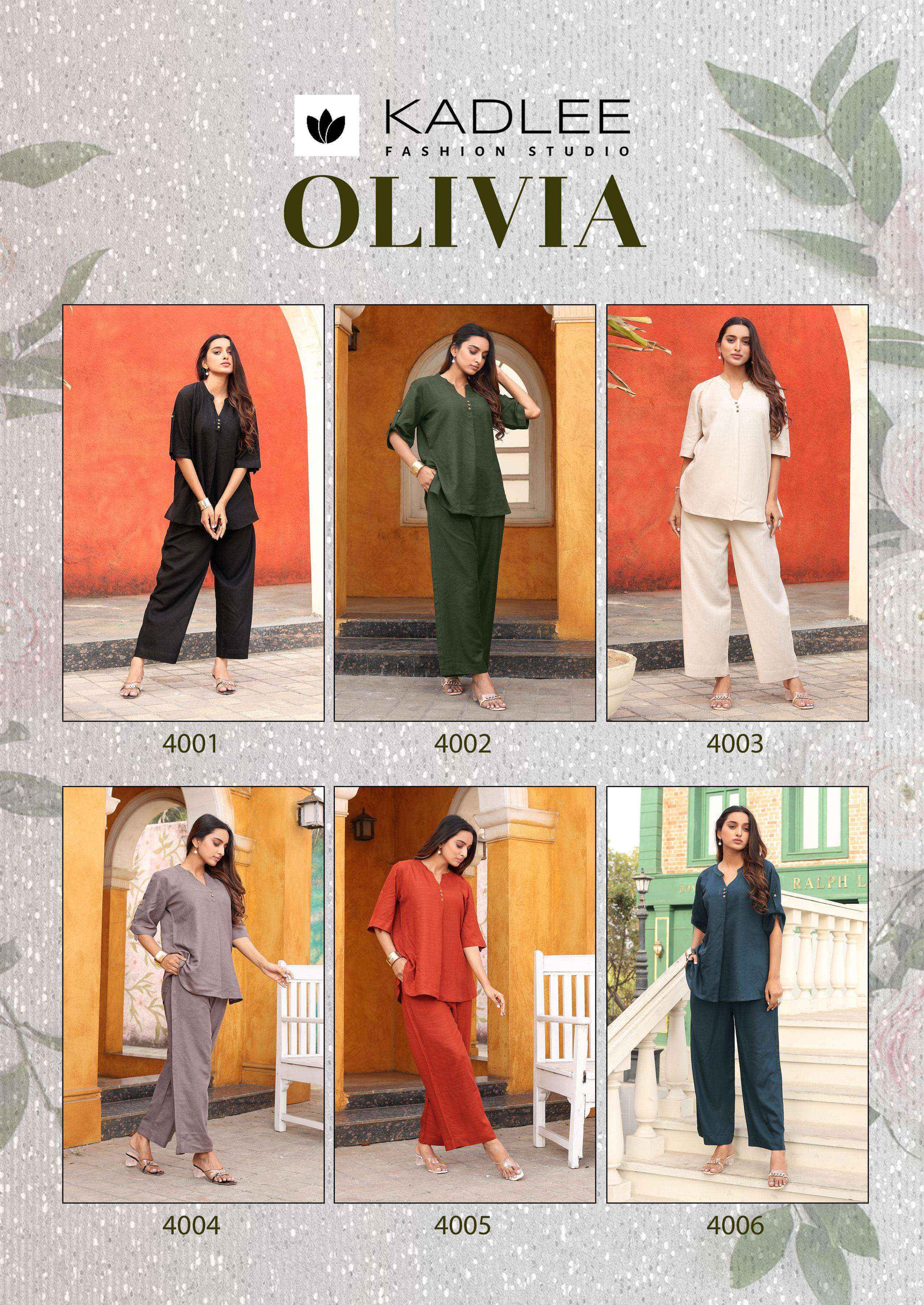 Kadlee Olivia Rayon Co Ord Set (6 pcs Catalogue)