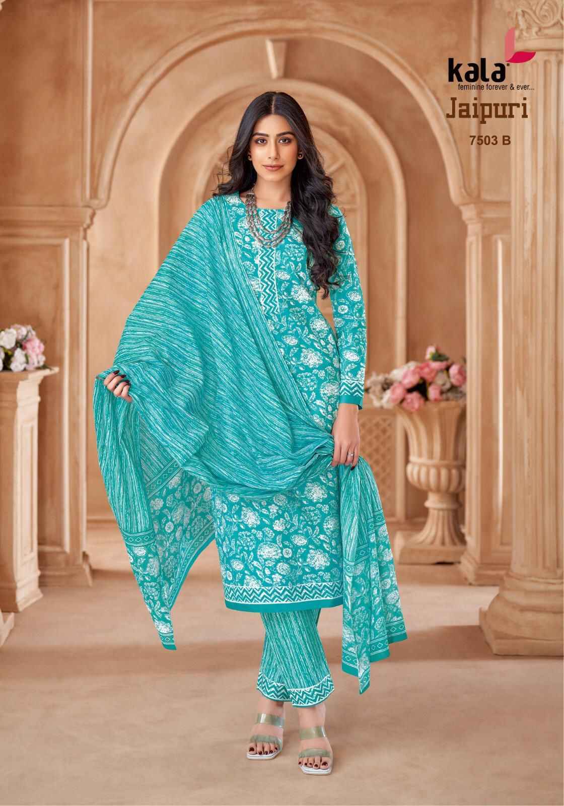 Kala Jaipuri Vol 7 Cotton Dress Material 12 Pc Catalogue