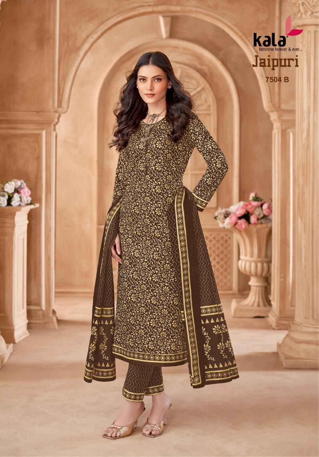 Kala Jaipuri Vol 7 Cotton Dress Material 12 Pc Catalogue