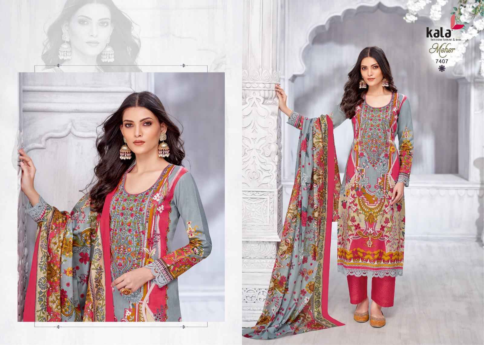 Kala Meher Vol 11 Cotton Dress Material 12 pcs Catalogue