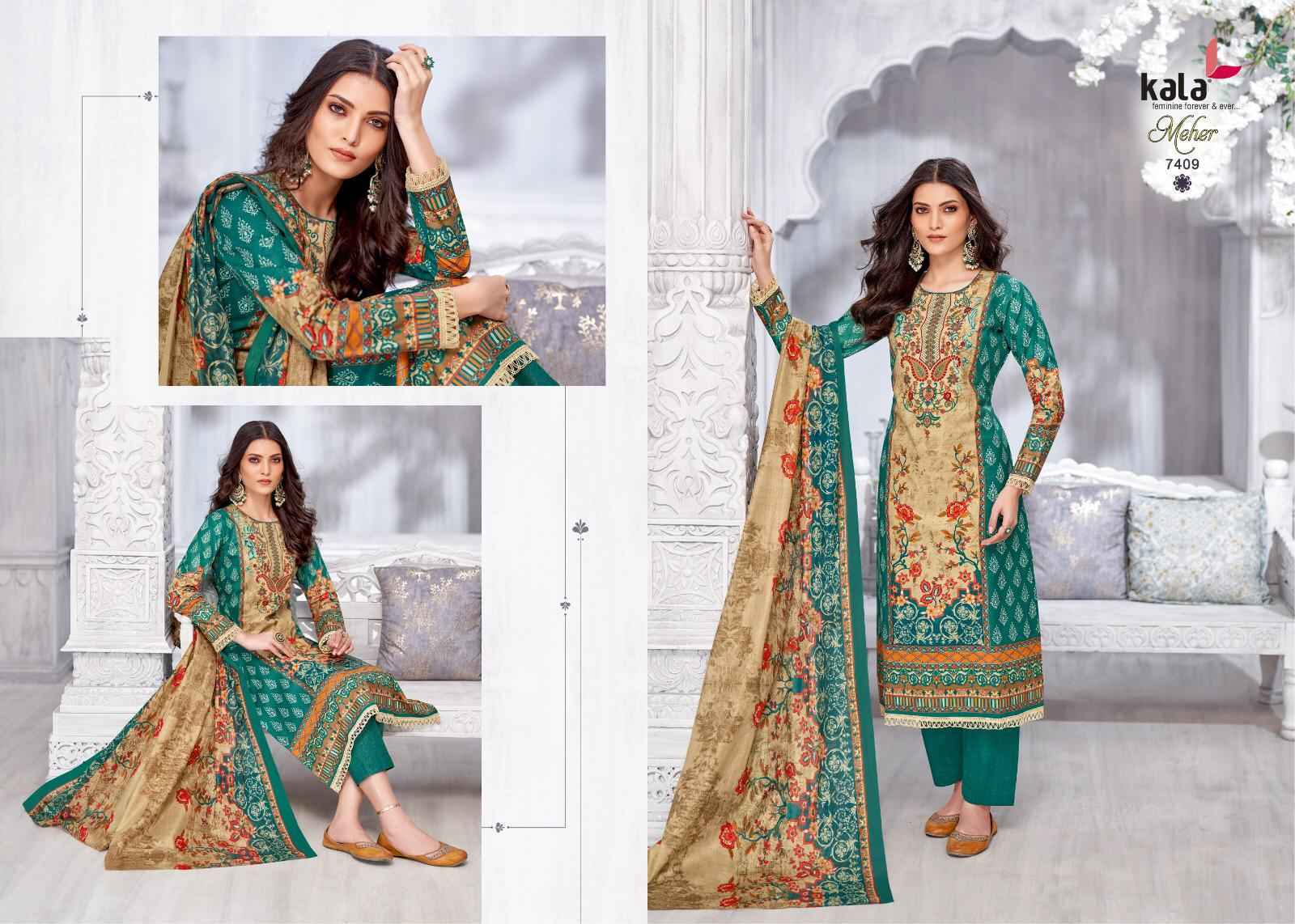 Kala Meher Vol 11 Cotton Dress Material 12 pcs Catalogue
