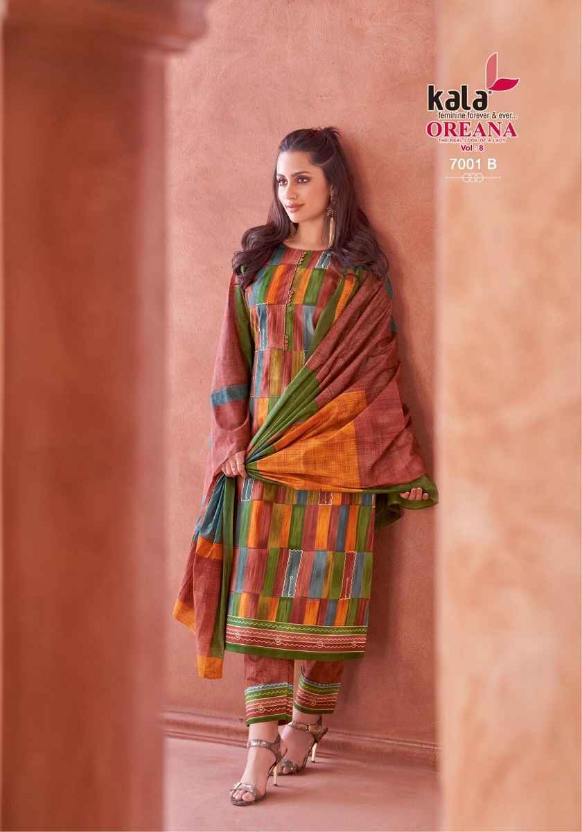 Kala Oreana Vol-8 Cotton Dress Material (12 pcs Catalogue)