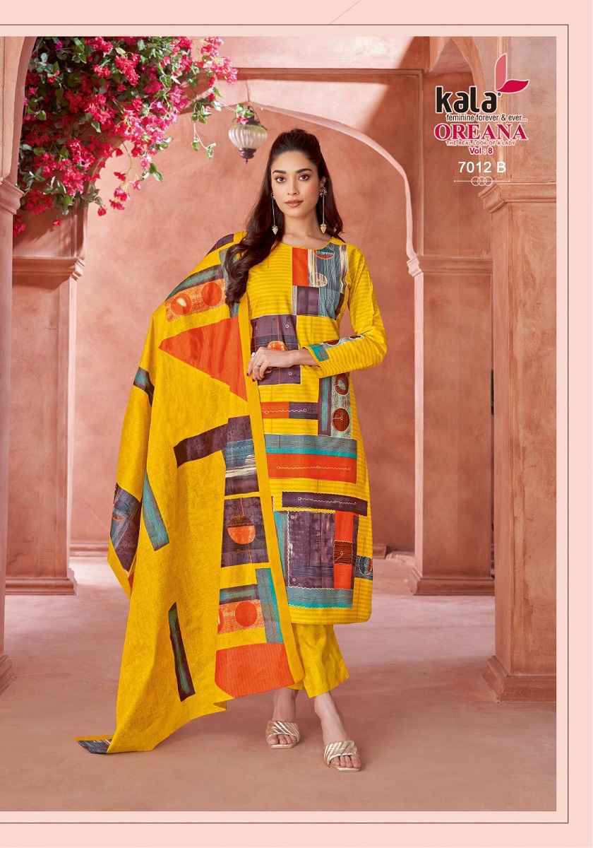 Kala Oreana Vol-8 Cotton Dress Material (12 pcs Catalogue)