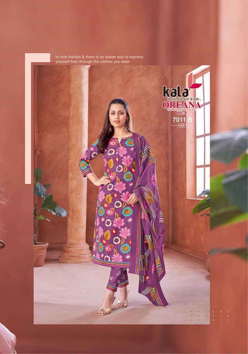 Kala Oreana Vol-8 Cotton Dress Material (12 pcs Catalogue)