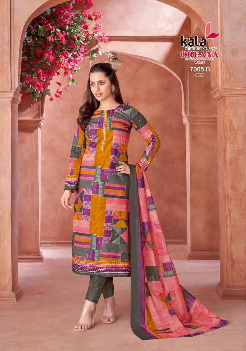 Kala Oreana Vol-8 Cotton Dress Material (12 pcs Catalogue)