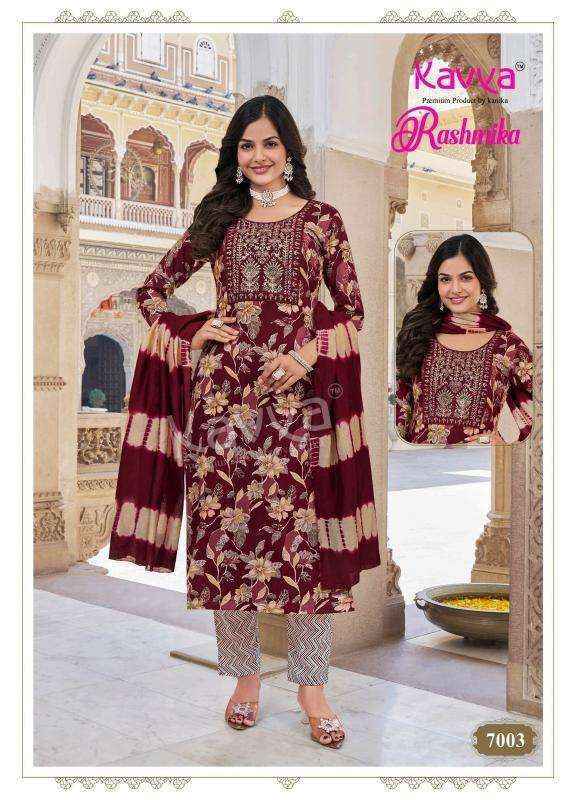 Kavya Rashmika Vol-7 Rayon Readymade Suit (10 pcs Catalogue)