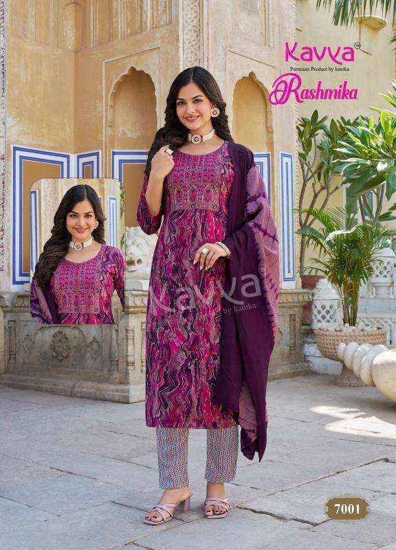 Kavya Rashmika Vol-7 Rayon Readymade Suit (10 pcs Catalogue)