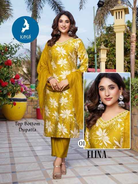 Kaya Elina Vertican Kurti Combo 6 pcs Catalogue