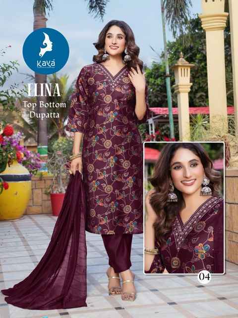 Kaya Elina Vertican Kurti Combo 6 pcs Catalogue