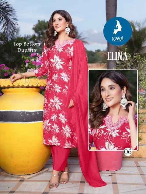 Kaya Elina Vertican Kurti Combo 6 pcs Catalogue