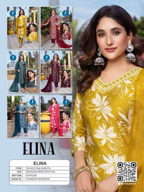 Kaya Elina Vertican Kurti Combo 6 pcs Catalogue