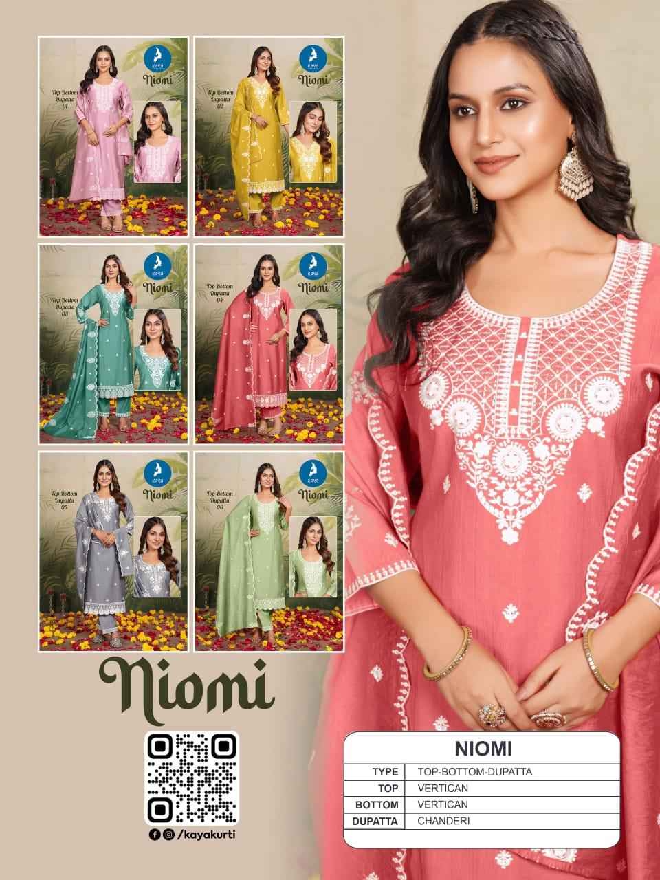 Kaya Niomi Vertican Readymade Suit (6 pcs Catalogue)
