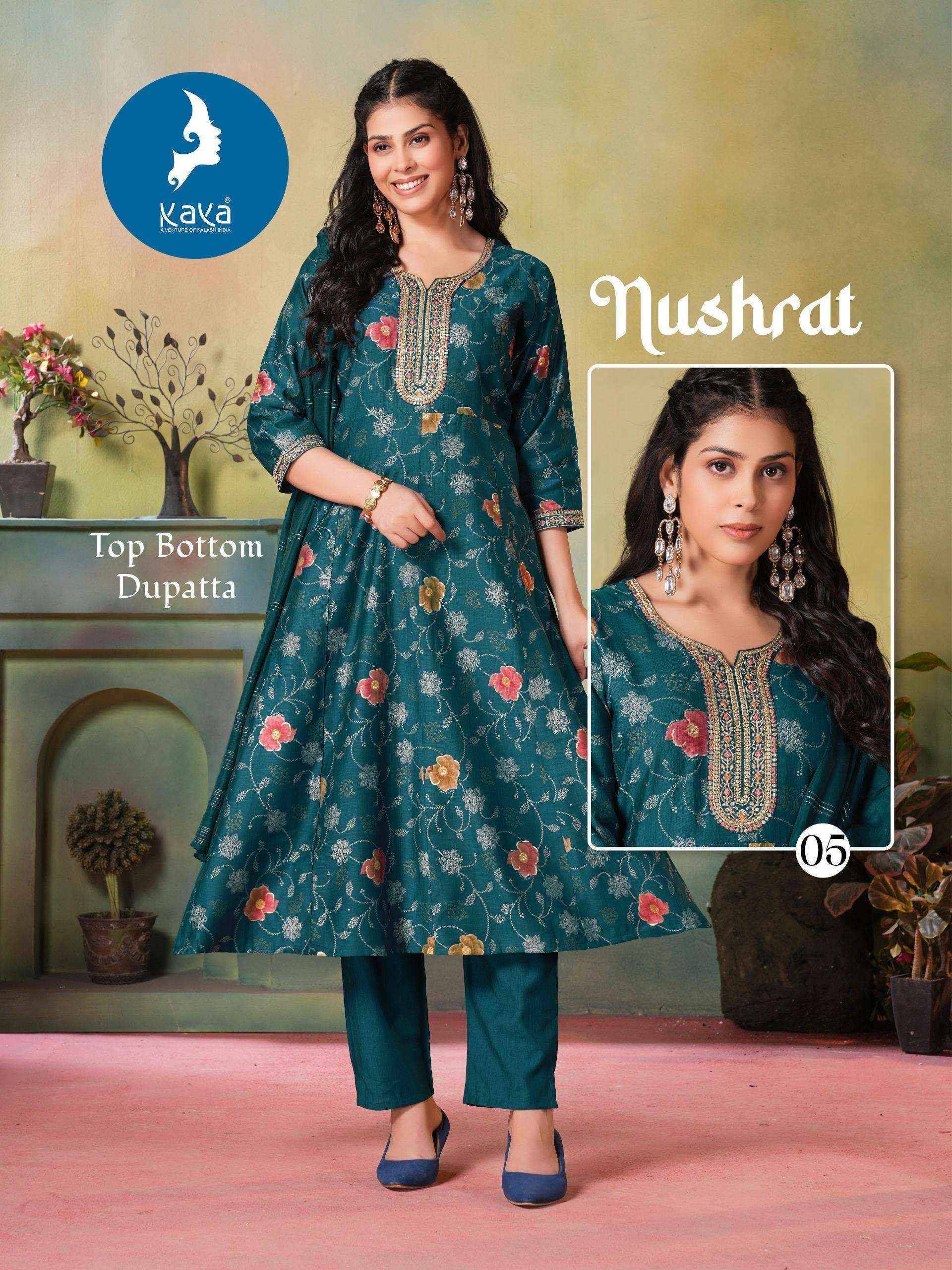 Kaya Nushrat Silk Kurti Combo 6 pcs Catalogue