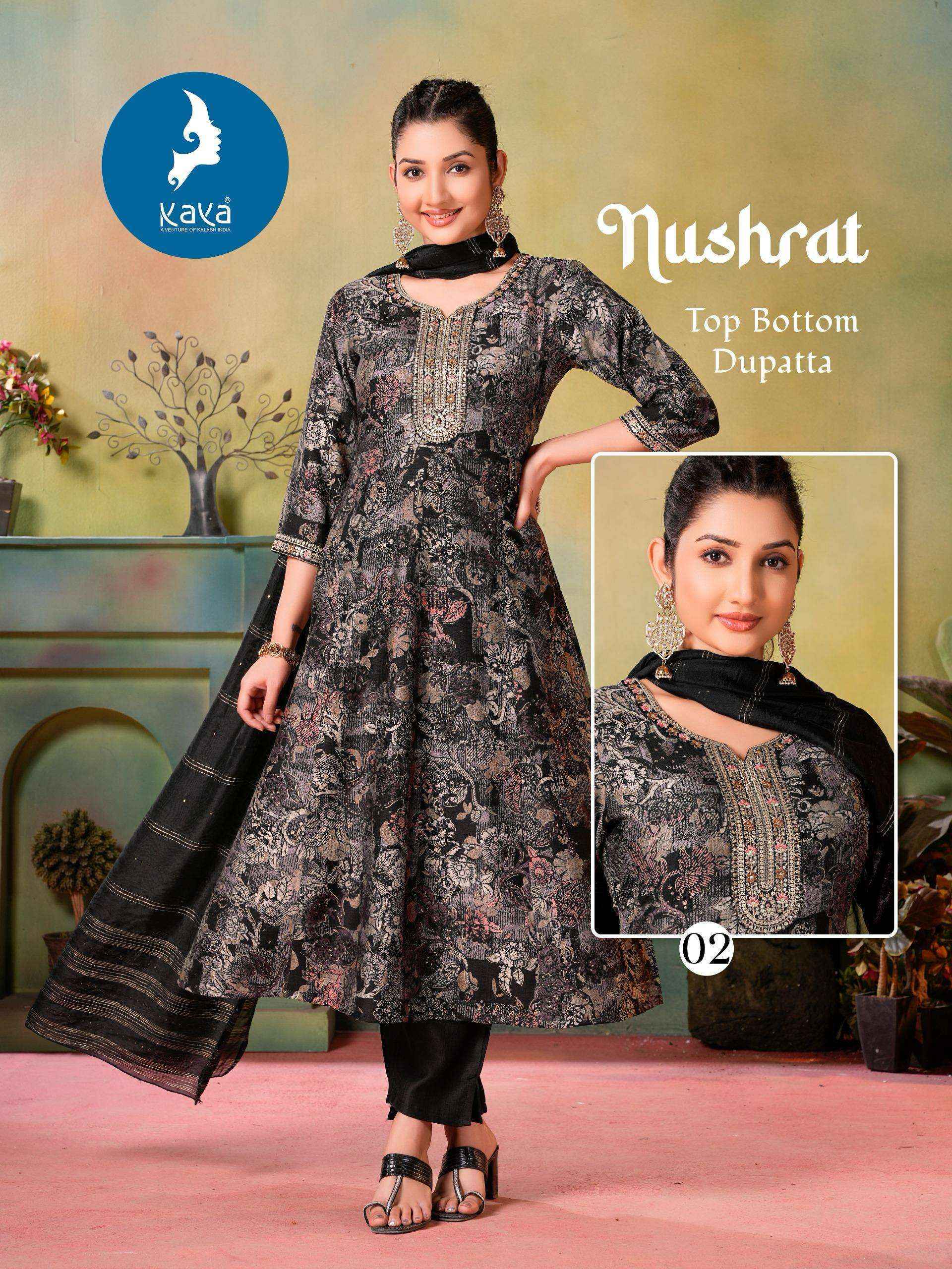Kaya Nushrat Silk Kurti Combo 6 pcs Catalogue