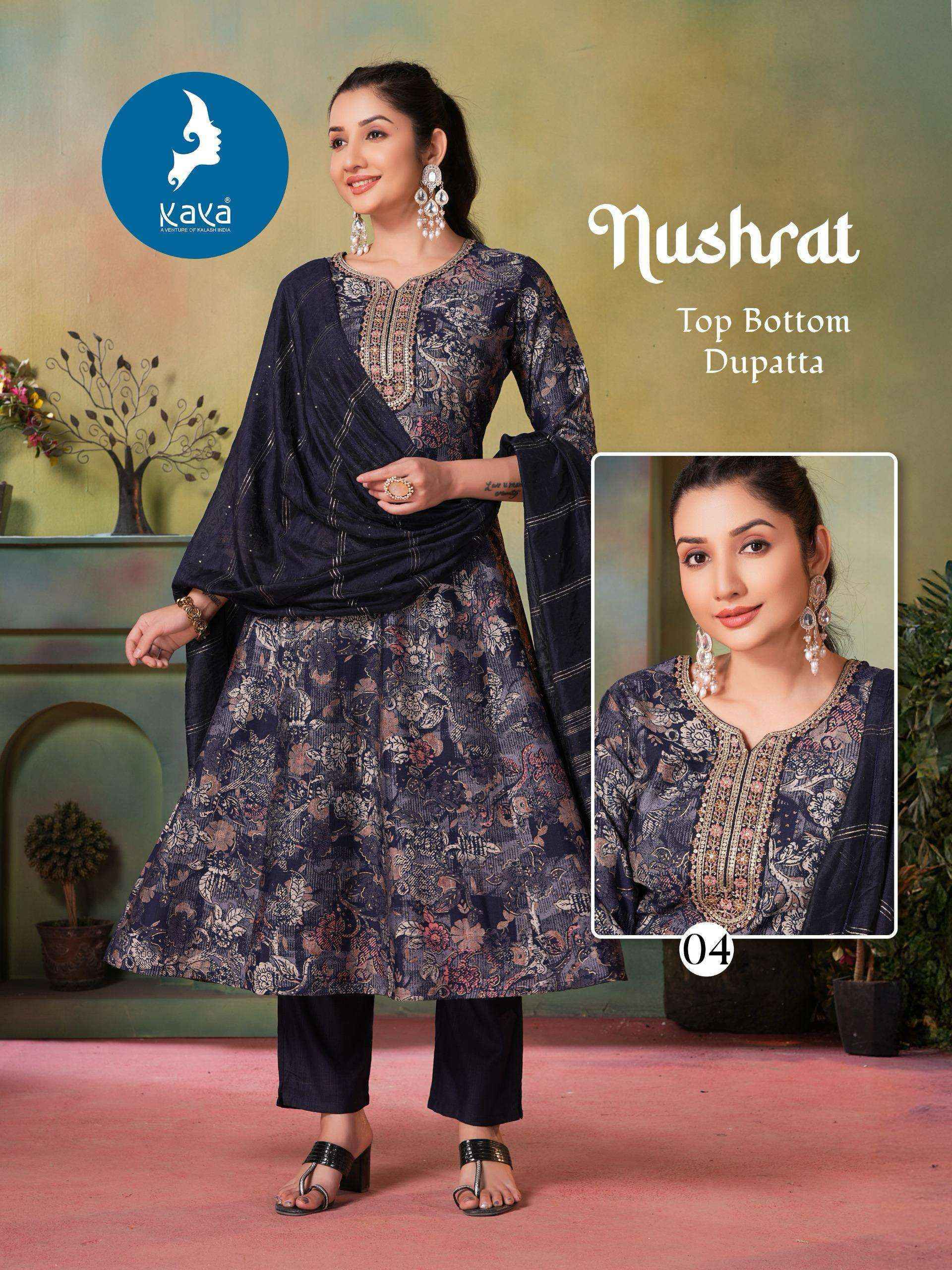 Kaya Nushrat Silk Kurti Combo 6 pcs Catalogue