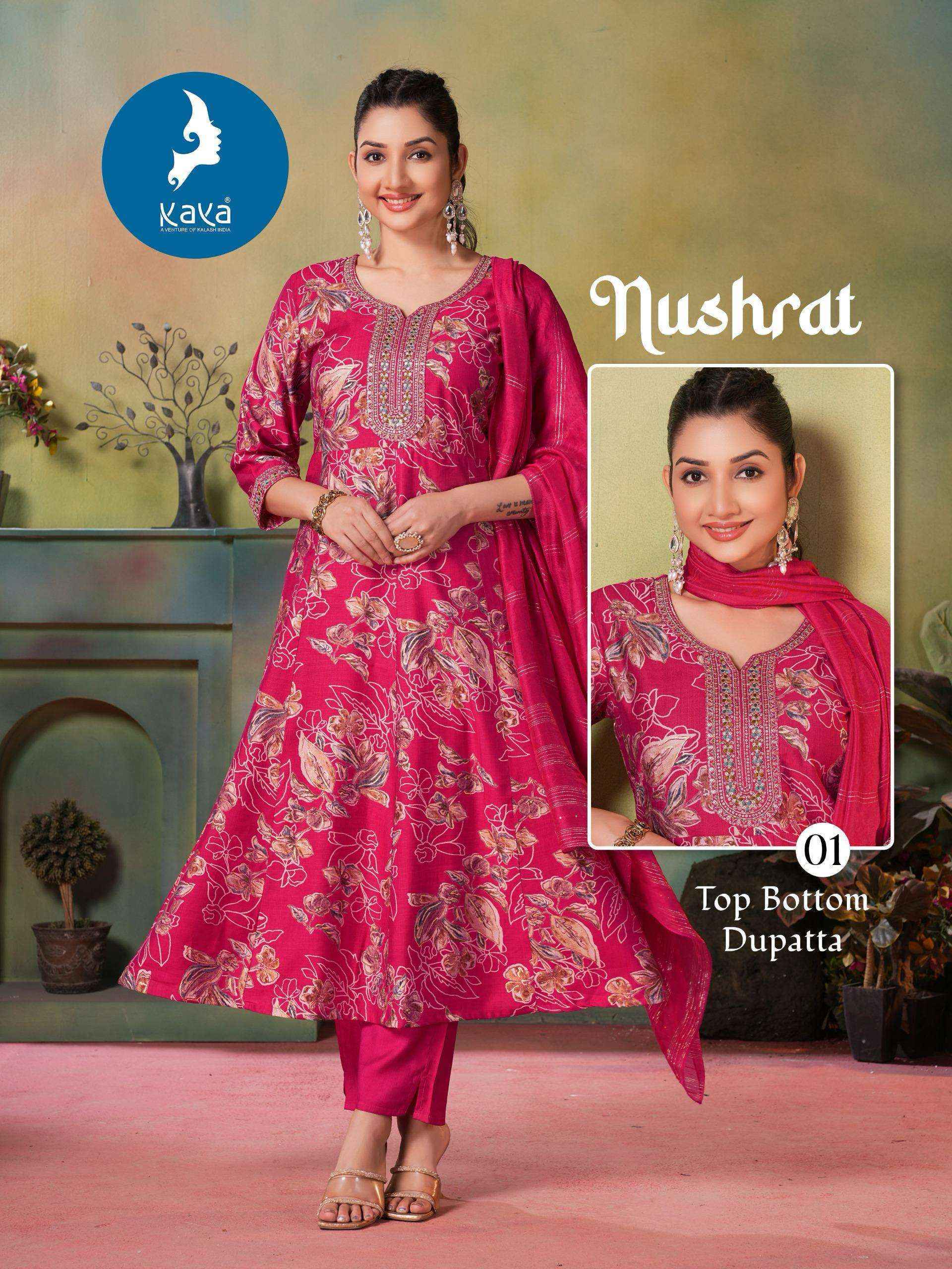 Kaya Nushrat Silk Kurti Combo 6 pcs Catalogue