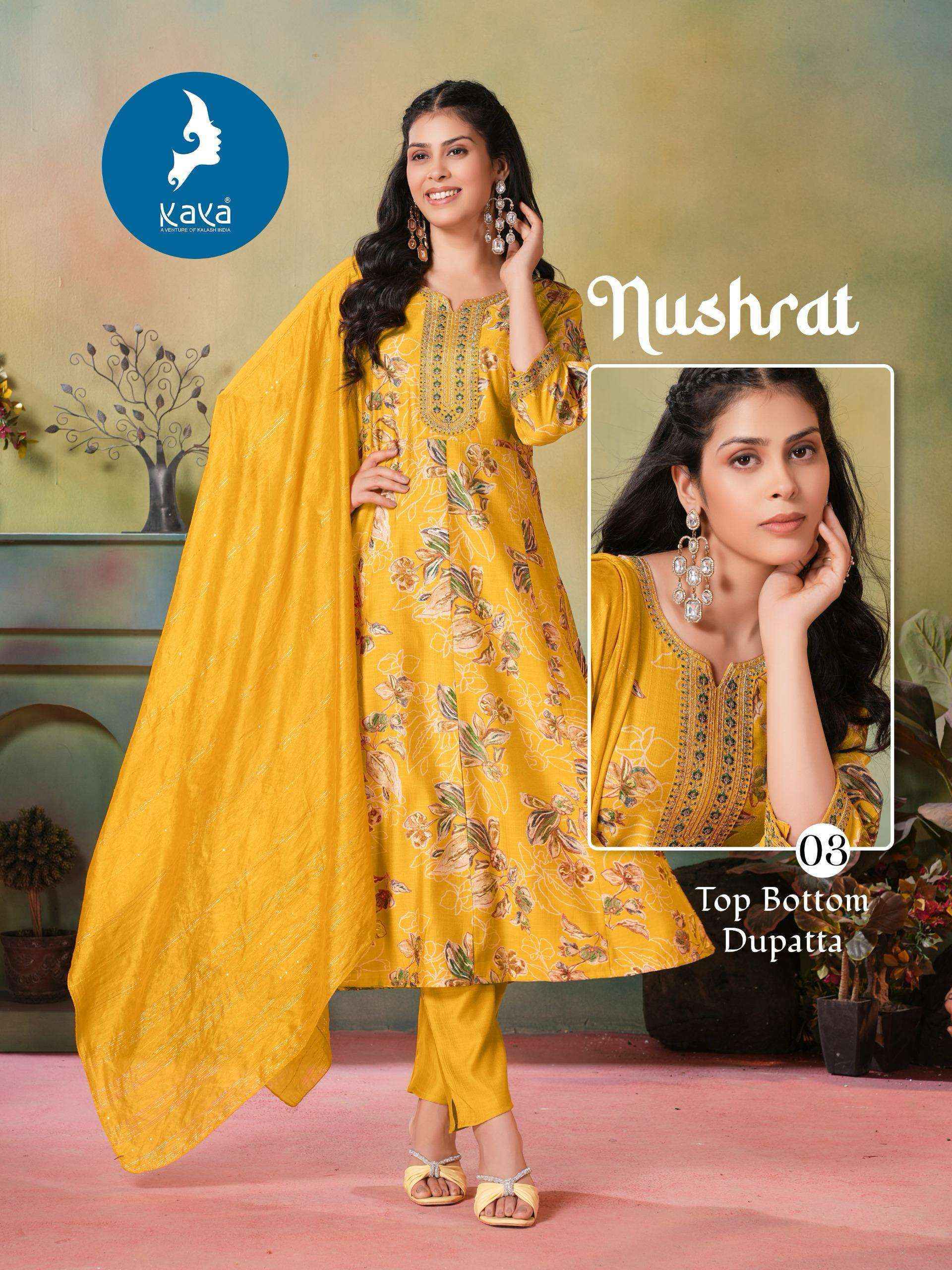 Kaya Nushrat Silk Kurti Combo 6 pcs Catalogue