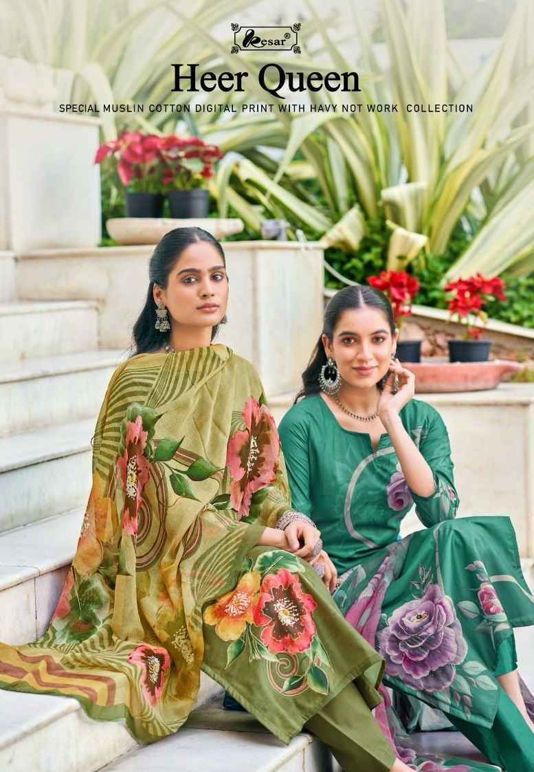 Kesar Heer Queen Musline Dress Material 4 pcs Catalogue