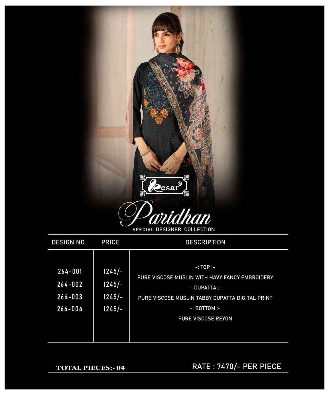 Kesar Paridhan Viscouse Dress Material 4 pcs Catalogue