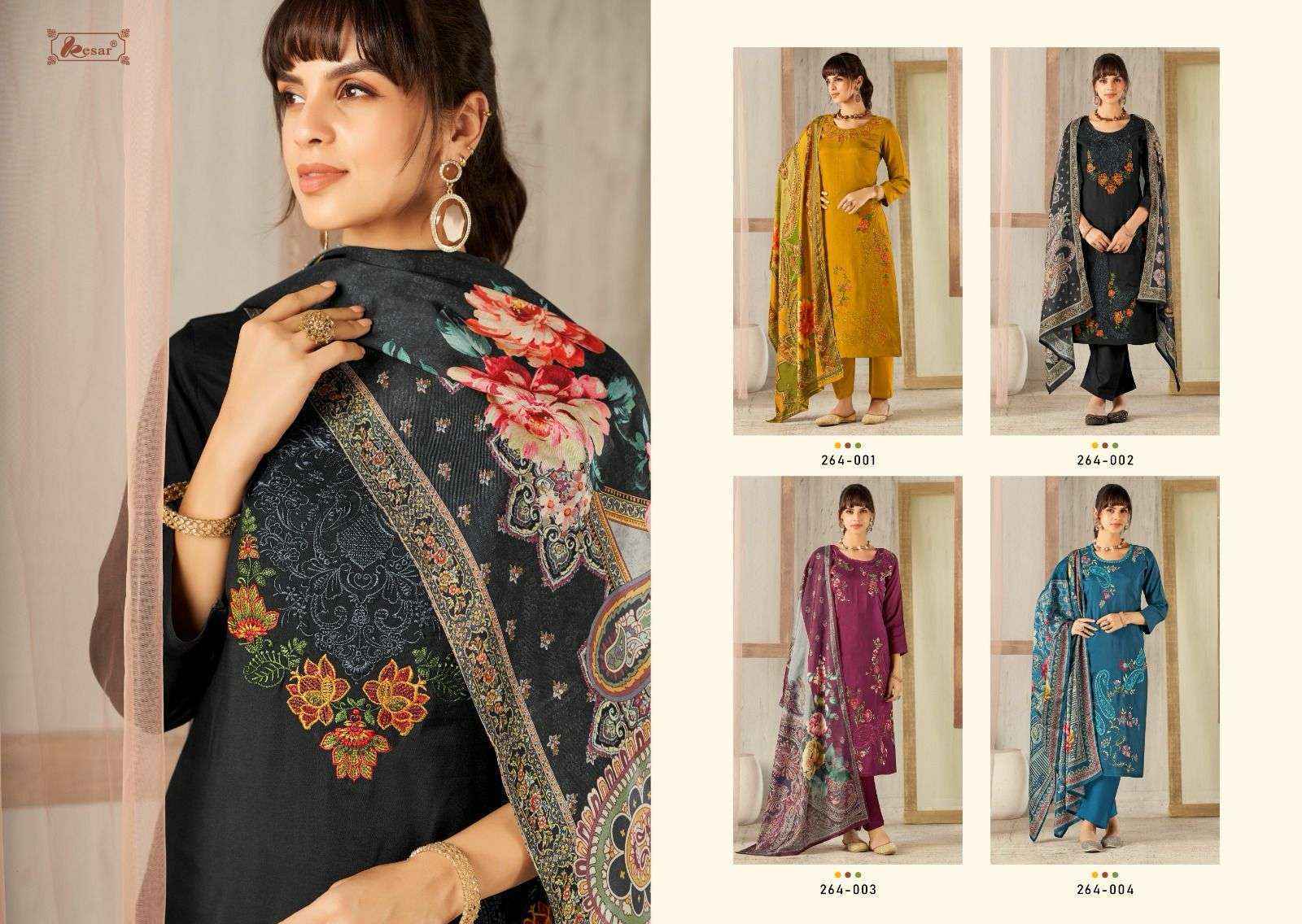 Kesar Paridhan Viscouse Dress Material 4 pcs Catalogue