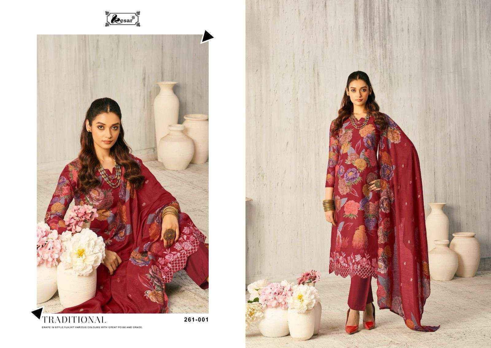 Kesar Sunflower Viscouse Musline Dress Material 6 pcs Catalogue