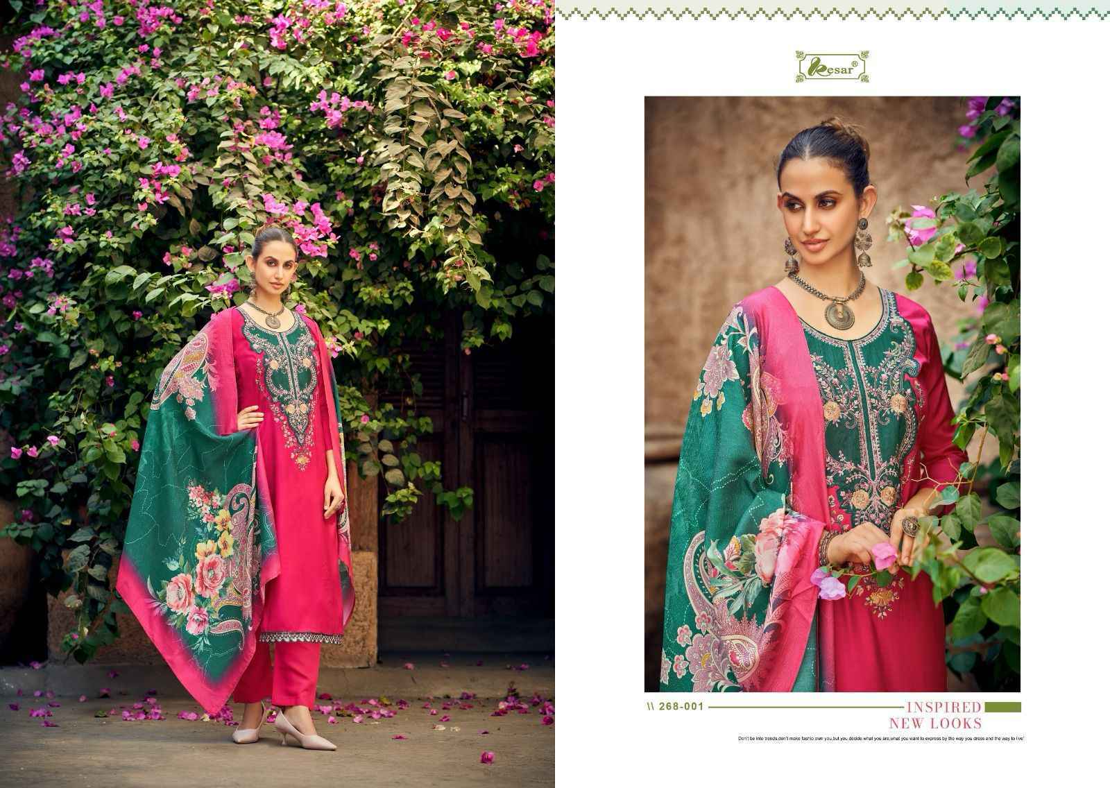 Kesar The Eknoor Choice Viscouse Musline Dress Material 4 pcs Catalogue