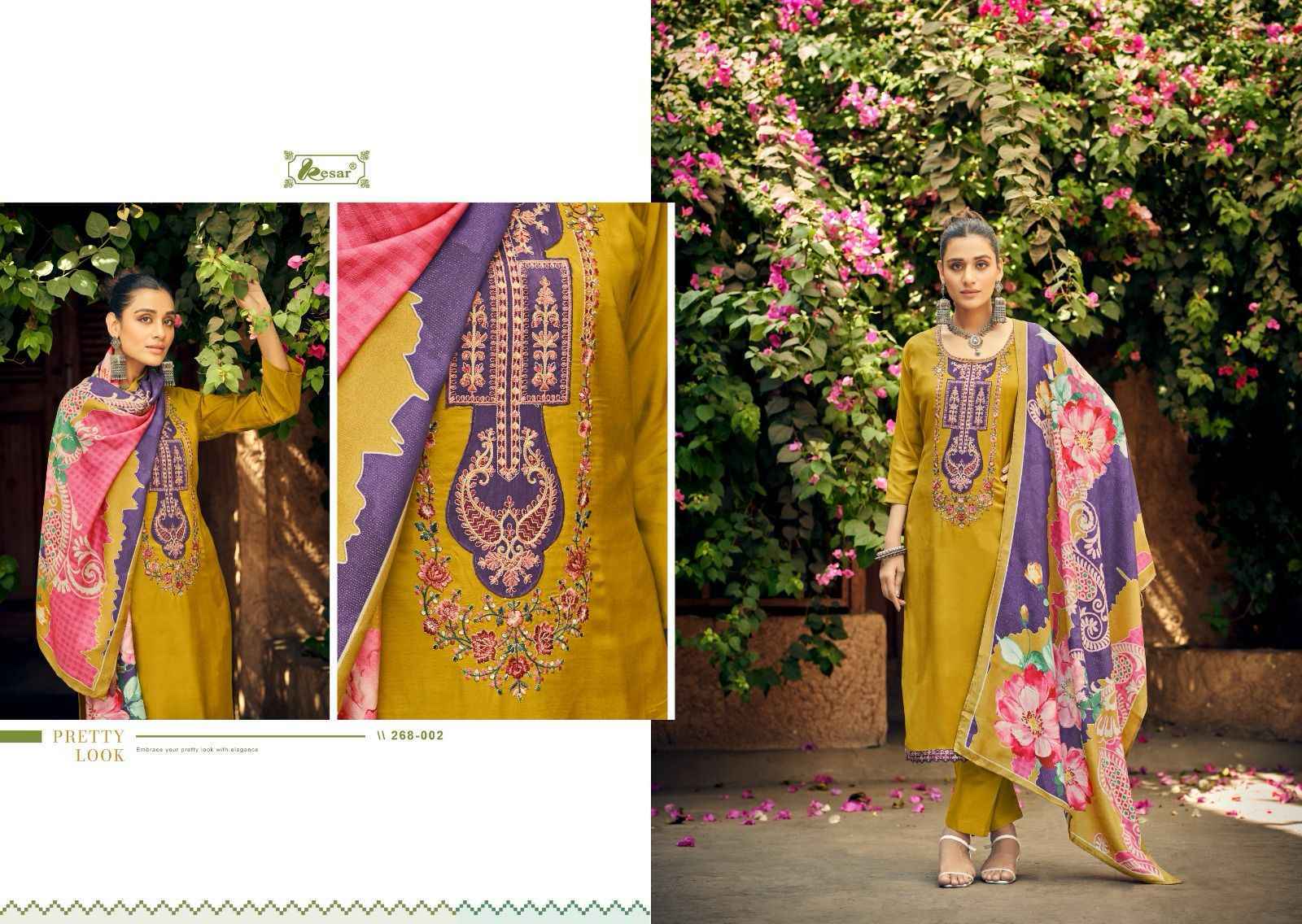 Kesar The Eknoor Choice Viscouse Musline Dress Material 4 pcs Catalogue