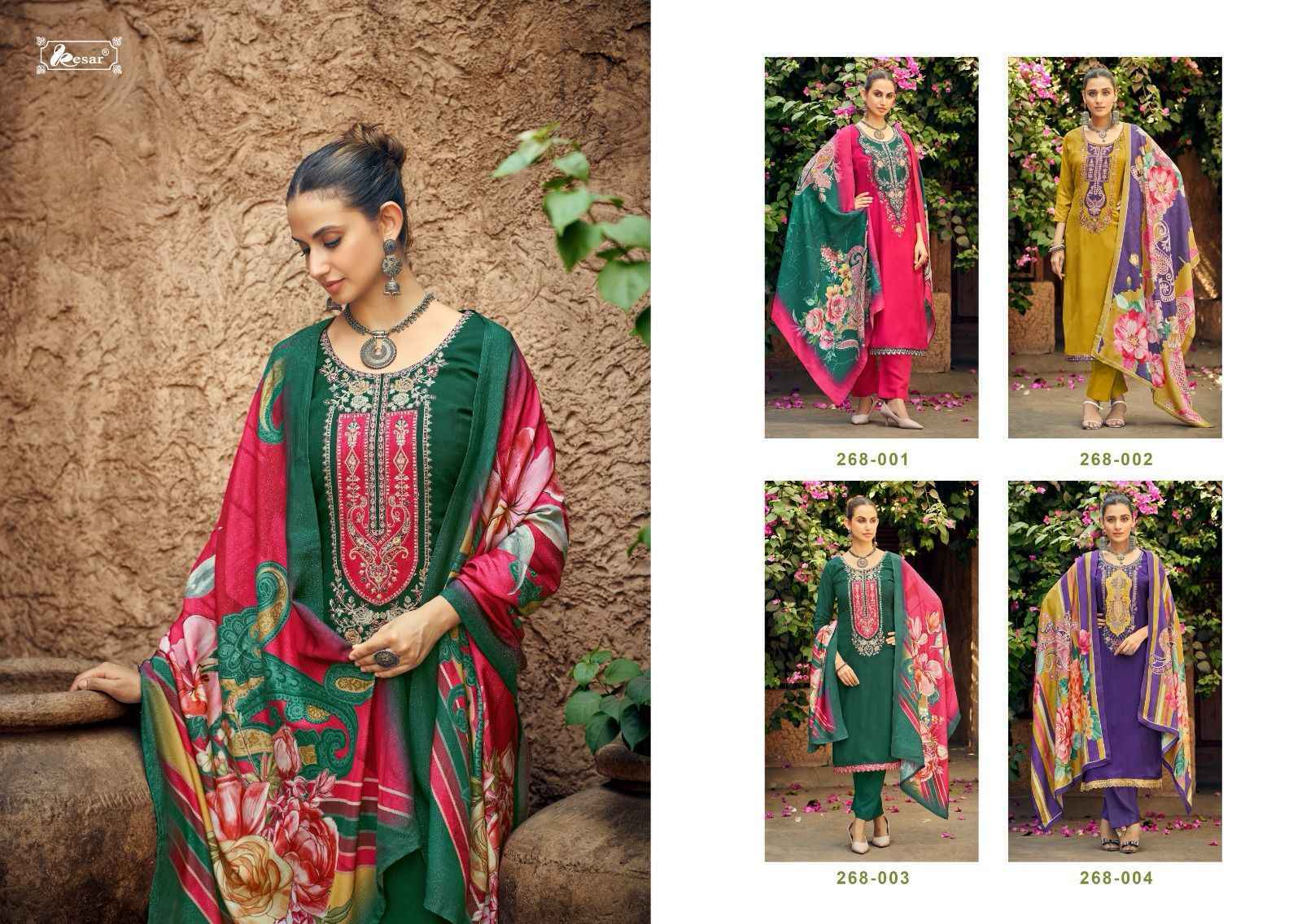 Kesar The Eknoor Choice Viscouse Musline Dress Material 4 pcs Catalogue