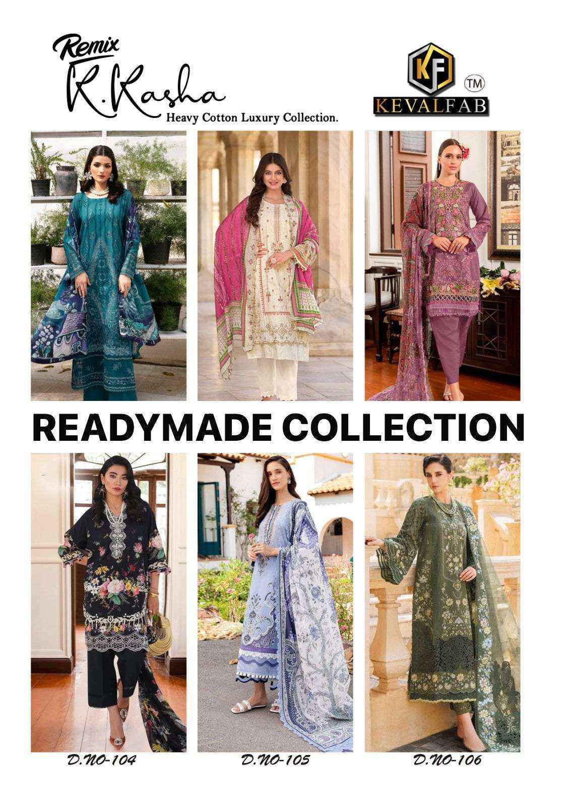 Keval Fab K Kasha Remix Readymade Cotton Dress (6 pcs Catalogue)