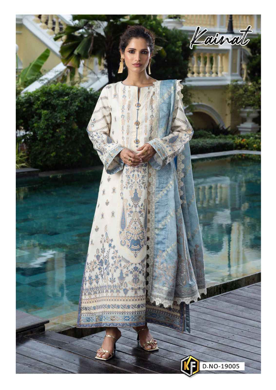 Keval Fab Kainat Vol 19 Lawn Cotton Dress Material 6 pcs Catalogue