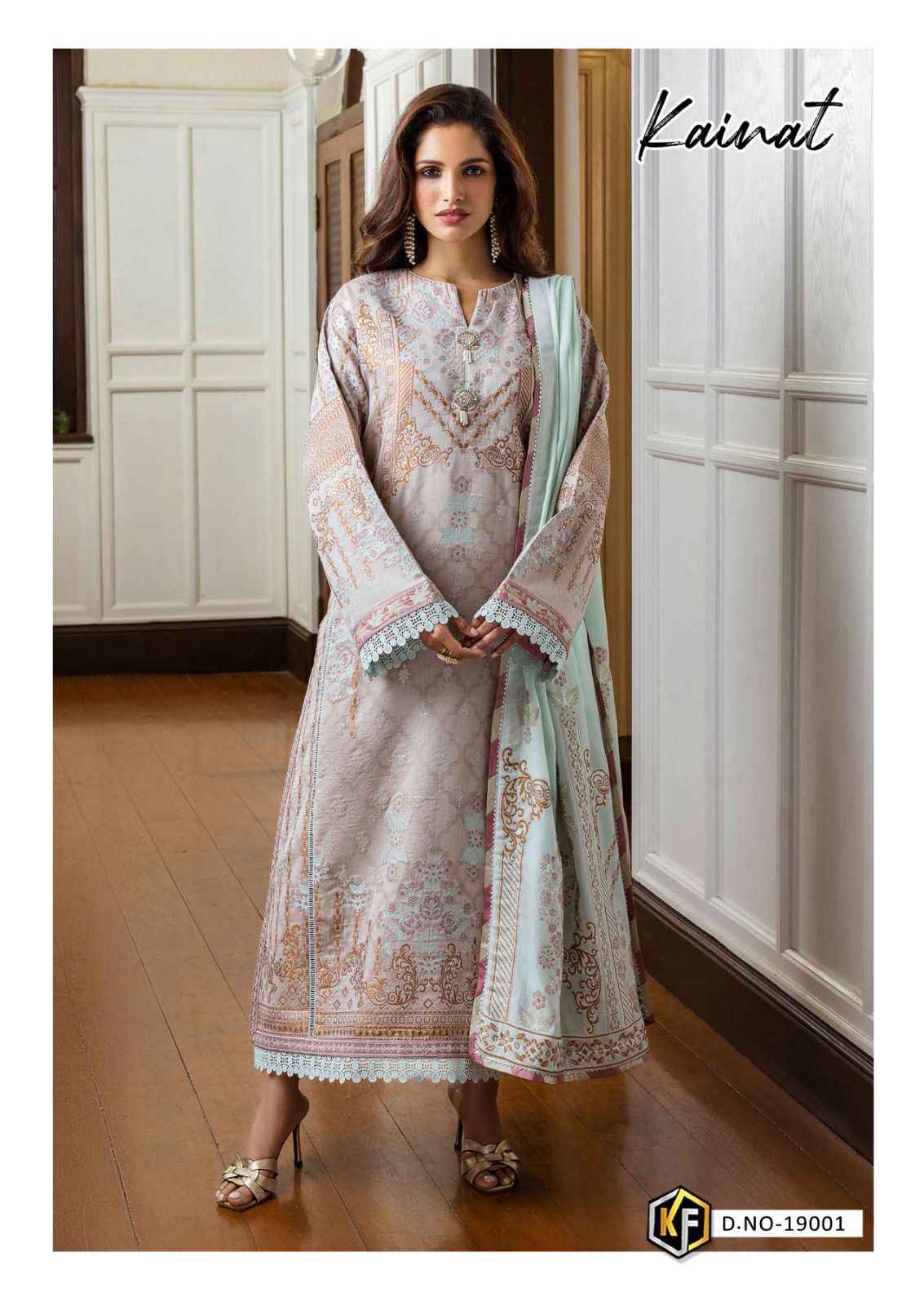 Keval Fab Kainat Vol 19 Lawn Cotton Dress Material 6 pcs Catalogue