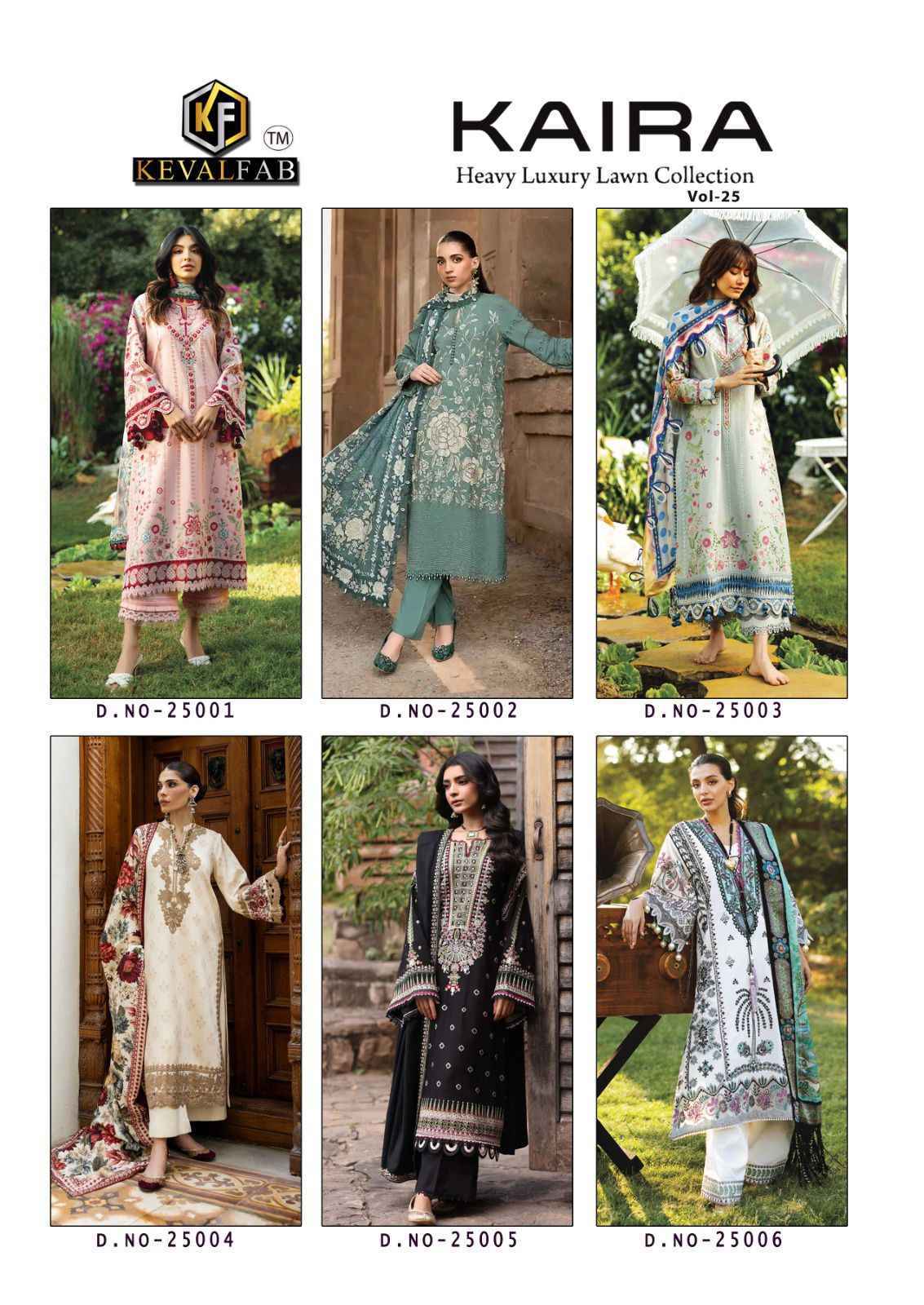 Keval Fab Kaira Vol-25 Cotton Dress Material (6 pcs Catalogue)